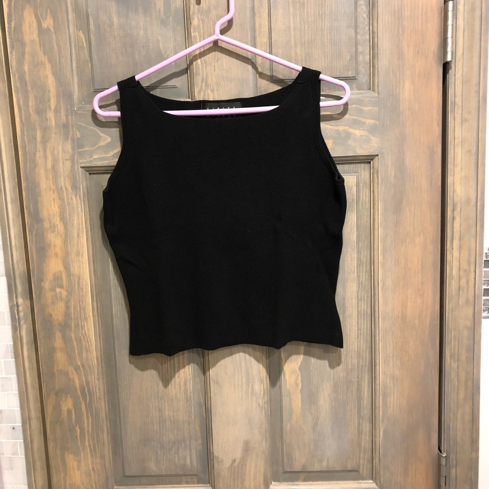 Black knit top